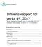 Influensarapport för vecka 45, 2017 Denna rapport publicerades den 16 november 2017 och redovisar influensaläget vecka 45 (6 12 november).