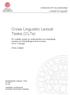 Cross Linguistic Lexical Tasks (CLTs)