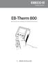 EB-Therm 800. Digital termostat med fyra driftslägen och fuzzyteknik för DIN-montering. SE MANUAL EB-Therm 800