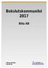 Bokslutskommuniké 2017 Bilia AB (publ) 1 (20) Kvarvarande verksamheter