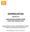 DOPINGLISTAN JANUARI Internationell standard enligt World Anti-Doping Code