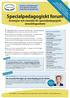 Specialpedagogiskt forum Strategier och metoder för specialpedagogiskt utvecklingsarbete
