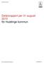 KS-2015/ Delårsrapport per 31 augusti 2015 för Huddinge kommun