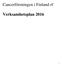Cancerföreningen i Finland rf. Verksamhetsplan 2016