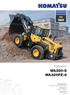 WA 320. Hjullastare WA320-6 WA320PZ-6. MOTORSTYRKA 127 kw / v/minut TJÄNSTEVIKT kg SKOPVOLYM 2,7-3,2 m³