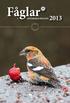 Fåglar. göteborgstrakten 2013 FÅGLAR PÅ VÄSTKUSTEN SUPPLEMENT 2016:1