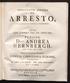ARRESTO, HERNBERGH, Doct ANDREA 7S~ JÜRIDICA ANDREAS CHRISTIANUS NYBOHM, PR^SIDE. UPSALI^, Apud Direct. Johan. Edman. DISSERTATIO