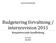 Budgetering förvaltning / internrevision 2015