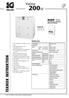 TEKNISK INSTRUKTION. Vallox DIGIT SED. Tekniska data. MODELLER: Vallox 200 SE L Vallox 200 SE R