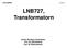 LNB727, Transformatorn. Jimmy Ehnberg, Examinator Avd. för Elkraftteknik Inst. för Elektroteknik