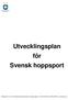 Utvecklingsplan för Svensk hoppsport
