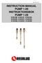 INSTRUCTION MANUAL PUMP 1:26 INSTRUKTIONSBOK PUMP 1: , , , , , , , ,