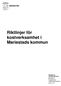 Riktlinjer för kostverksamhet i Mariestads kommun
