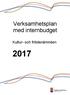Verksamhetsplan med internbudget. Kultur- och fritidsnämnden