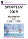 SPORTLOV Aktiviteter 11/2 17/2. Vecka 7. Grästorps kommun