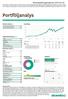 Fördelning - tillgångsslag. Aktier 59,7% Lång ränta 41,9% Övrigt 0,3% Analyserade avtal. Portföljanalysen är inte uppbyggd av olika avtal.