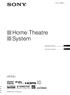 (1) Home Theatre System. Bruksanvisning. Instrukcja obsługi HT-FS Sony Corporation