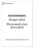 Anvisningar: Budget 2012 Ekonomisk plan