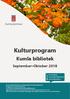 Kulturprogram. Kumla bibliotek. September Oktober 2018