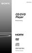 (2) CD/DVD Player. Bruksanvisning DVP-NS76H Sony Corporation