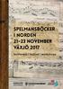 spelmansböcker i norden november växjö 2017 konferens festival workshops