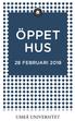 ÖPPET HUS 28 FEBRUARI 2018