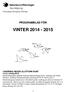 PROGRAMBLAD FÖR VINTER