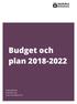 Budget och plan