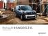 Renault KANGOO Z.E. Instruktionsbok