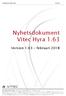 Nyhetsdokument Vitec Hyra 1.63