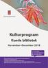 Kulturprogram. Kumla bibliotek. November December 2018