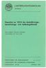 LANTBRUKSHÖGSKOLAN. Resultat av 1974 års täckdiknings-, bevattnings- och kalkningsförsök UPPSALA INSTITUTIONEN FÖR MARKVETENSKAP ISBN