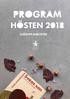 PROGRAM HÖSTEN 2018 HJÄRUPS BIBLIOTEK