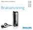 Philips GoGear musikspelare SA1300 SA1330. utan FM-tuner SA1305 SA1333 SA1335. Bruksanvisning. med FM-tuner