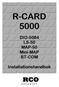 R-CARD DIO-5084 LS-50 MAP-50 Mini-MAP BT-COM. Installationshandbok