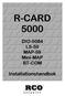 R-CARD DIO-5084 LS-50 MAP-59 Mini-MAP BT-COM. Installationshandbok