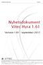 Nyhetsdokument Vitec Hyra 1.61