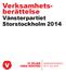 Verksamhetsberättelse. Vänsterpartiet Storstockholm 2014