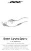 Bose SoundSport. in-ear headphones. avsedda för vissa ipod-, ipad- och iphone-modeller