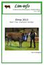 Lim-info. Elmia 2013 Bäst i Ras, Champion Handjur. Svenska Limousinföreningens medlemstidning Nr Foto: Eva Bengtsson
