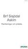 Brf Sisjödal Askim. Planlösningar och prislista