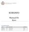 KURSINFO Manual för Kurs Versionsförteckning Datum Version Beskrivning Författare Första utkast hala