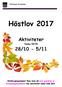 Höstlov Aktiviteter. Vecka 43/44 28/10-5/11