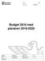 Budget 2018 med planåren