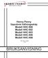 Henny Penny Uppvärmt hållningsskåp Modell HHC-900 Modell HHC-902 Modell HHC-903 Modell HHC-906 Modell HHC-908 BRUKSANVISNING