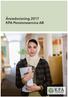 Årsredovisning 2017 KPA Pensionsservice AB