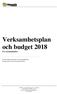 Verksamhetsplan och budget 2018