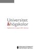 Universitet &högskolor. Högskoleverkets årsrapport 2007 i fickformat