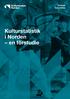 Kulturstatistik i Norden en förstudie. Nordisk kulturfakta