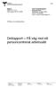 Delrapport På väg mot ett personcentrerat arbetssätt